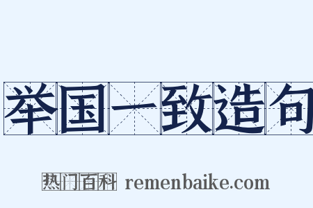 举国一致造句是什么意思的图片